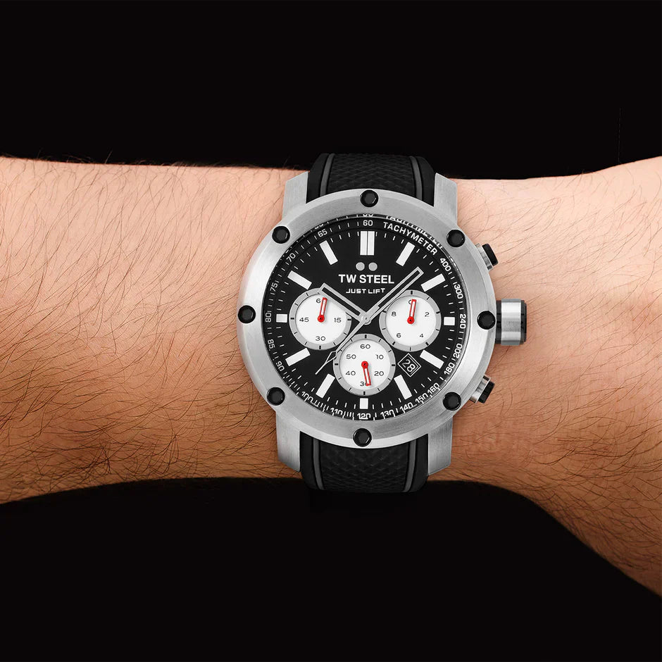 TW Steel Watch Grandeur Tech Chronograph Simeon Panda Limited Edition TS10