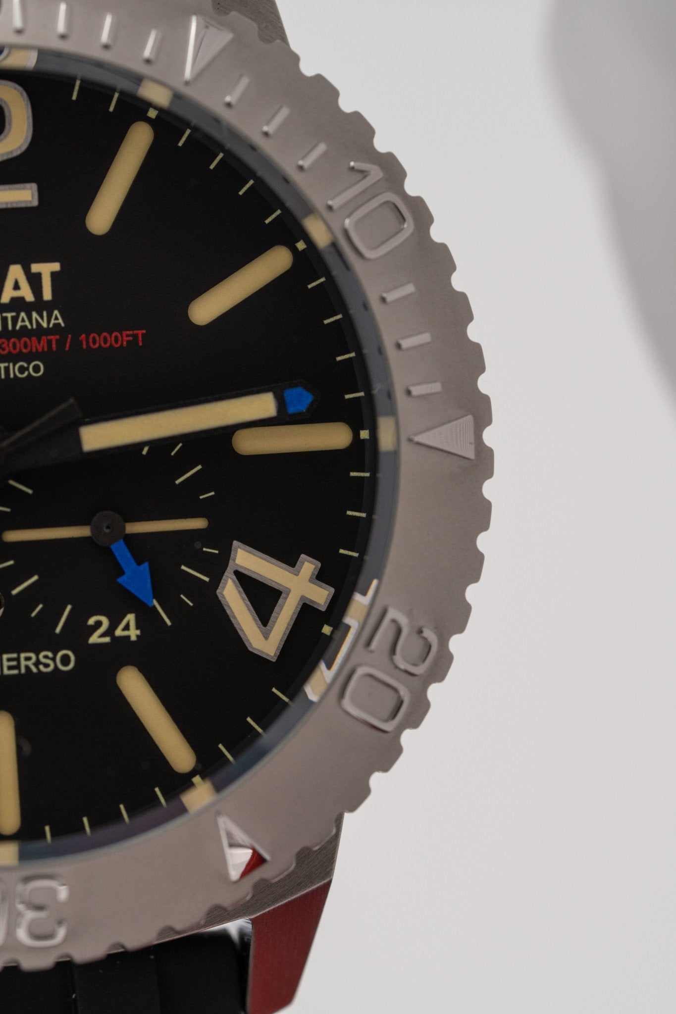 U-Boat Watch Sommerso Diver Black Silicone Strap 9007/A