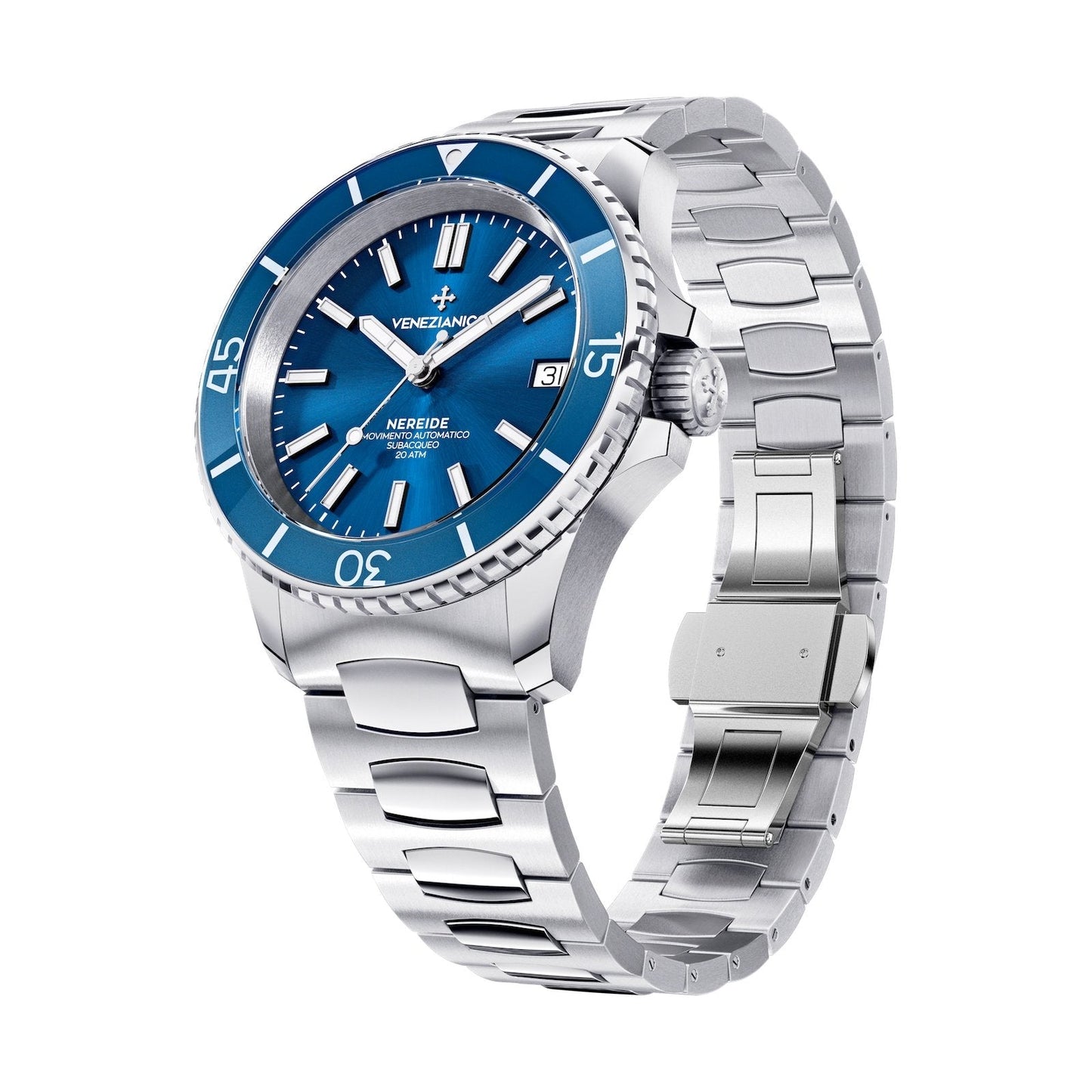 Venezianico Automatic Watch Nereide 39 Canova Bracelet Blue 3121502C