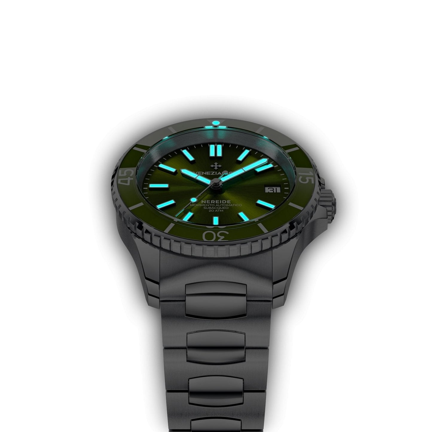 Venezianico Automatic Watch Nereide 39 Canova Bracelet Green 3121501C