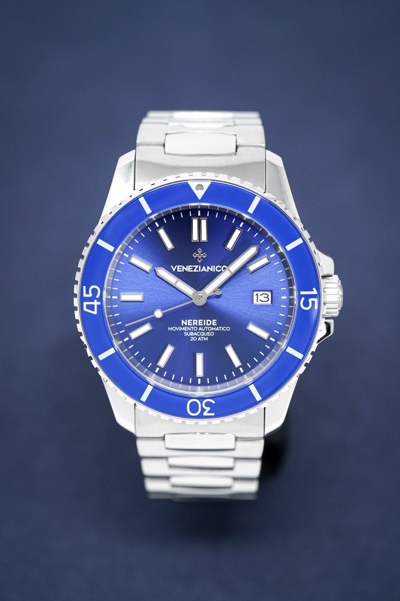 Venezianico Automatic Watch Nereide Canova Bracelet Blue 3321502C