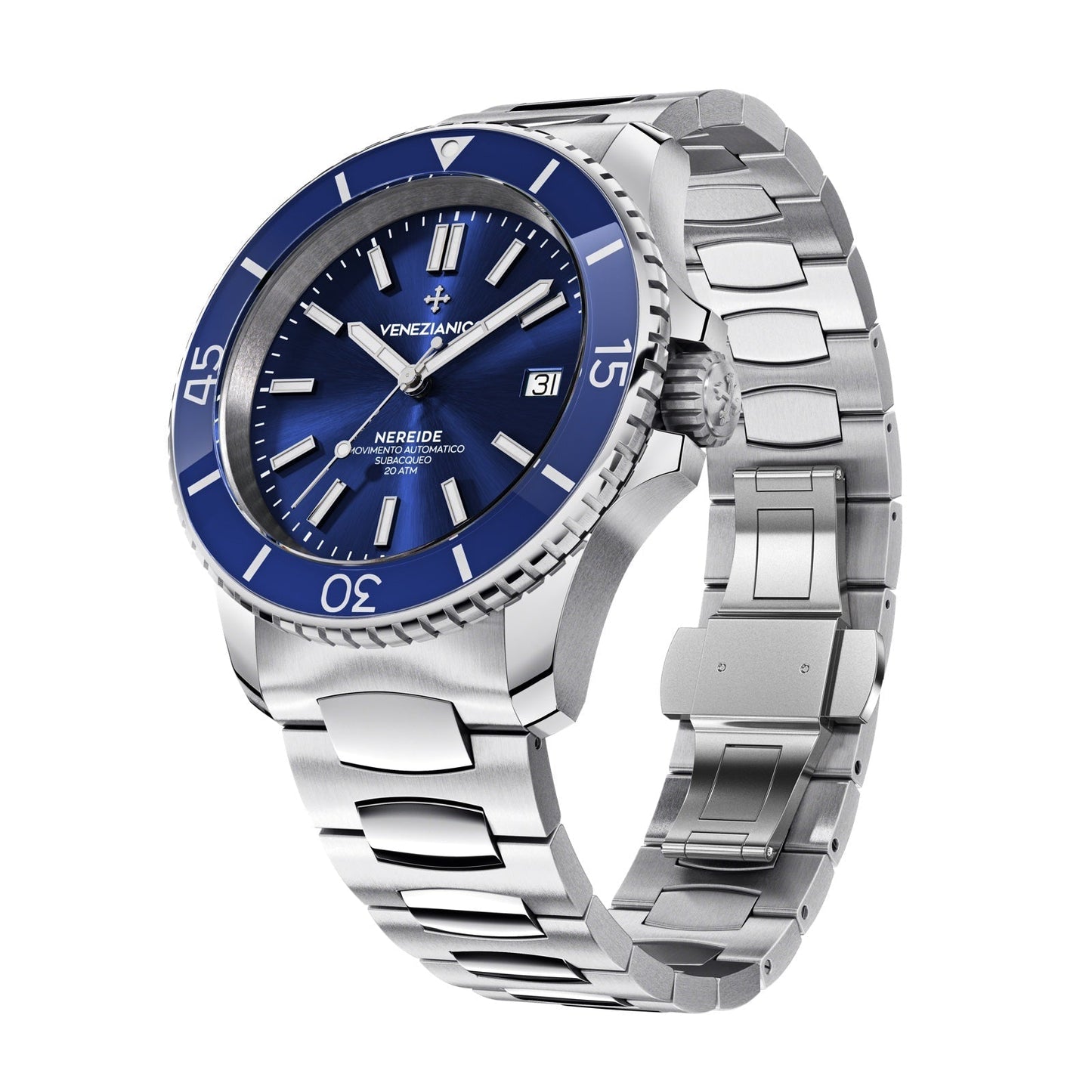 Venezianico Automatic Watch Nereide Canova Bracelet Blue 3321502C
