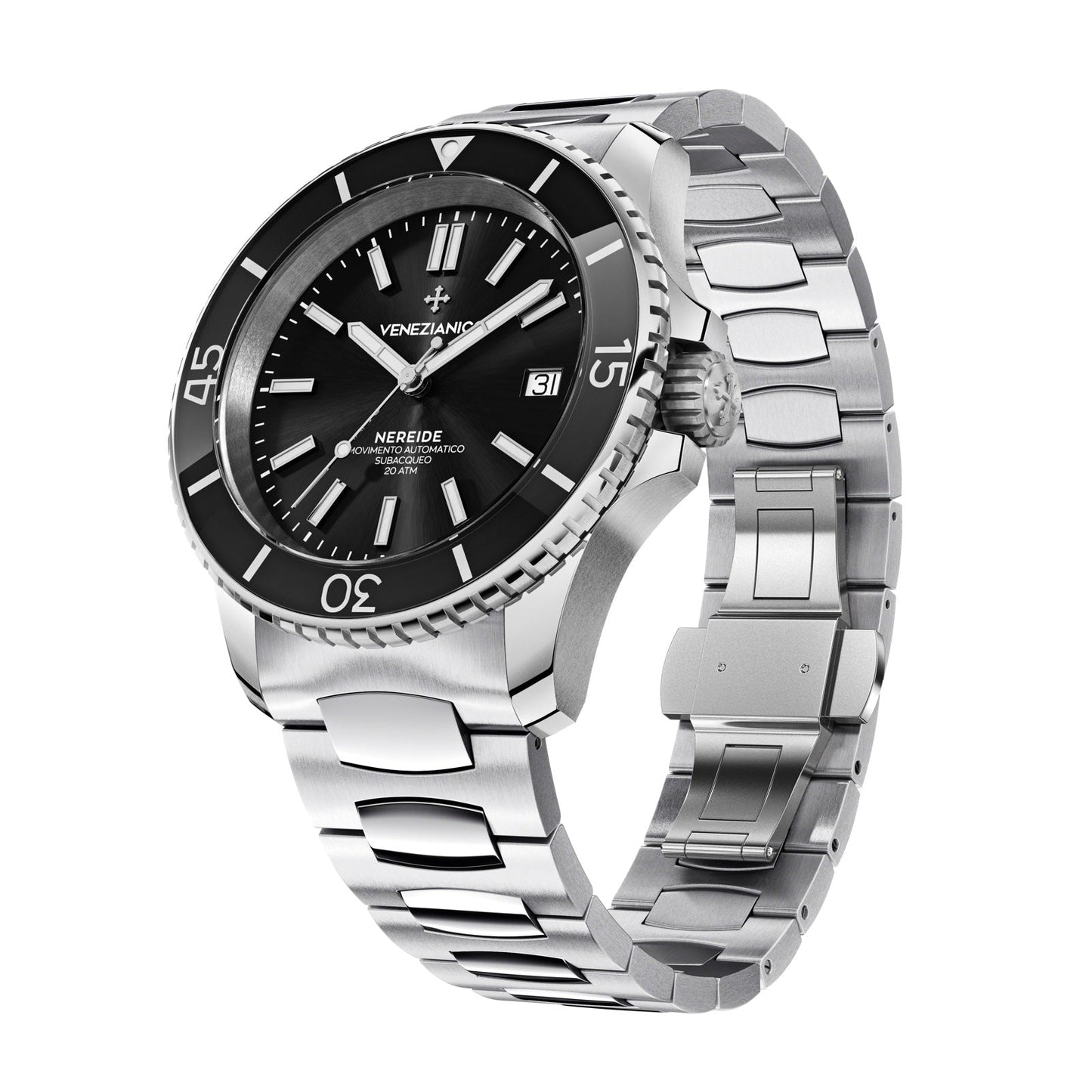 Venezianico Automatic Watch Nereide Canova Bracelet Black 3321504C