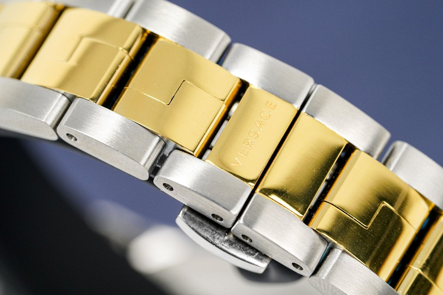 Versace Ladies Hellenyium Two-Tone Silver Gold Bracelet V12030015