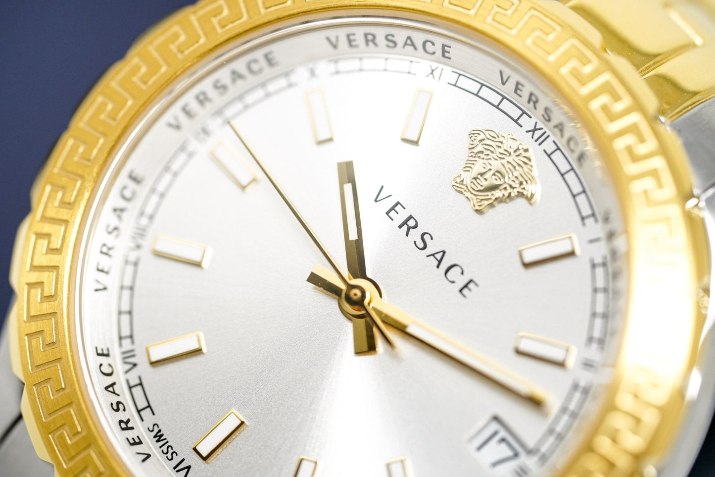 Versace Ladies Hellenyium Two-Tone Silver Gold Bracelet V12030015