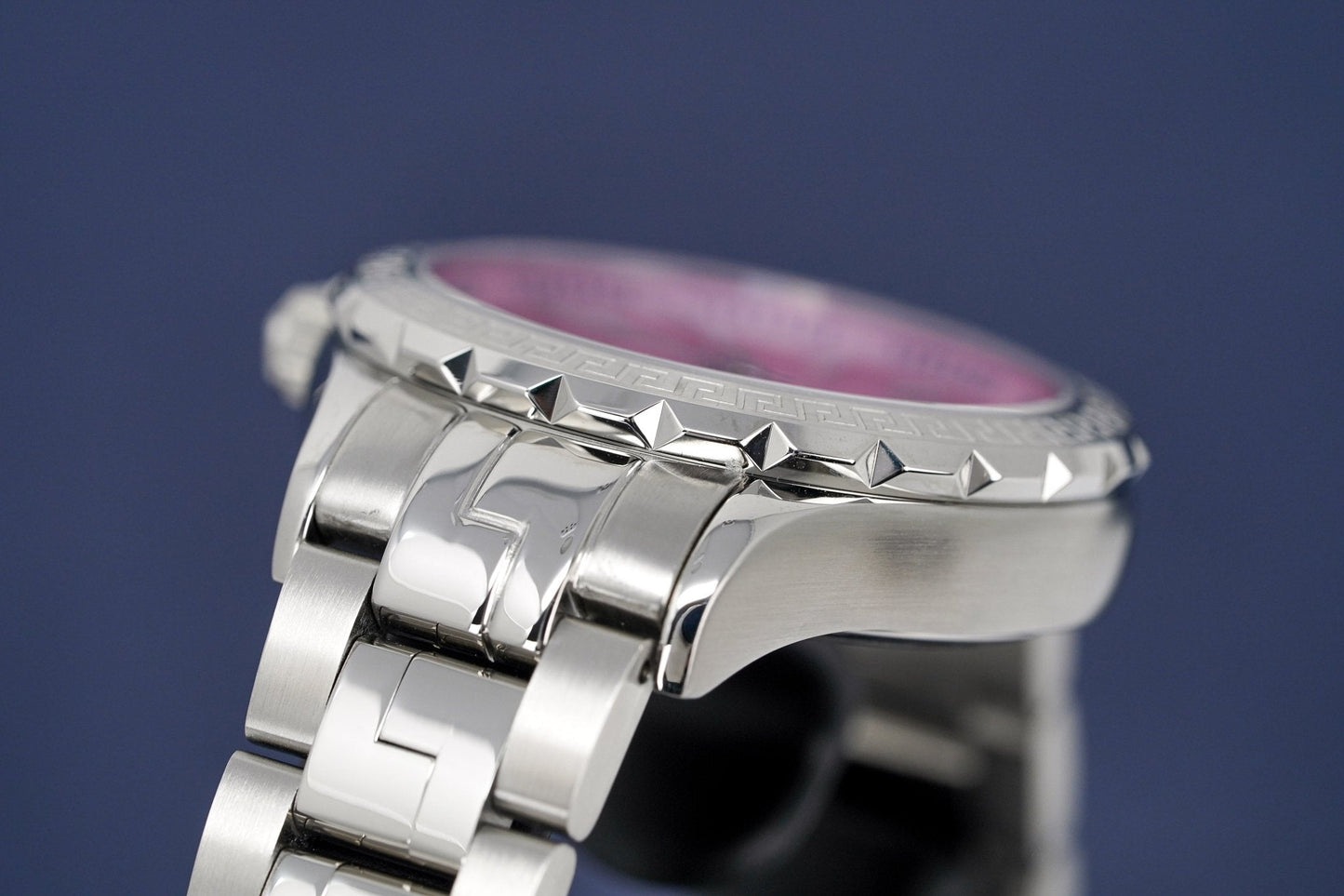 Versace Ladies Watch Hellenyium Pink Bracelet V12010015