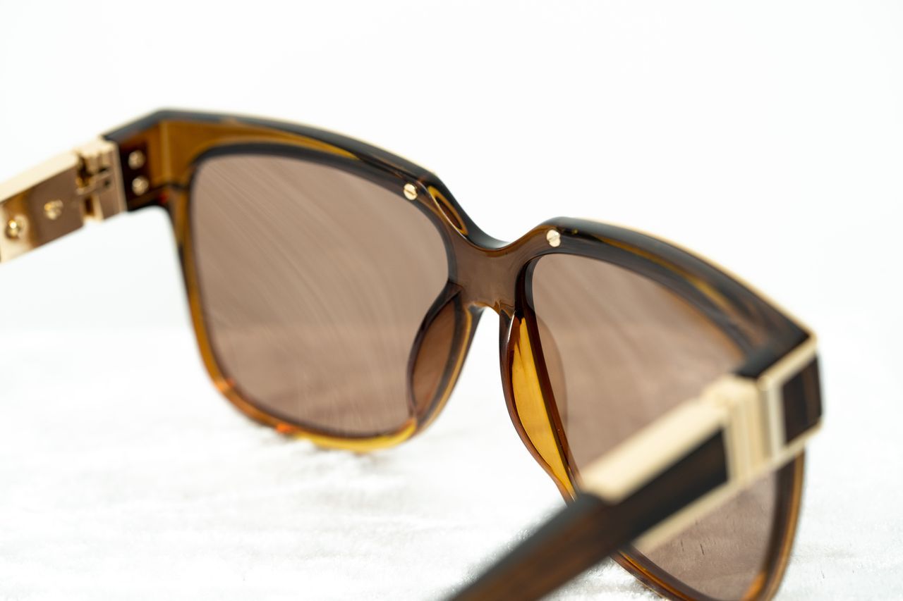 Yohji Yamamoto Sunglasses Rectangular Brown and Bronze