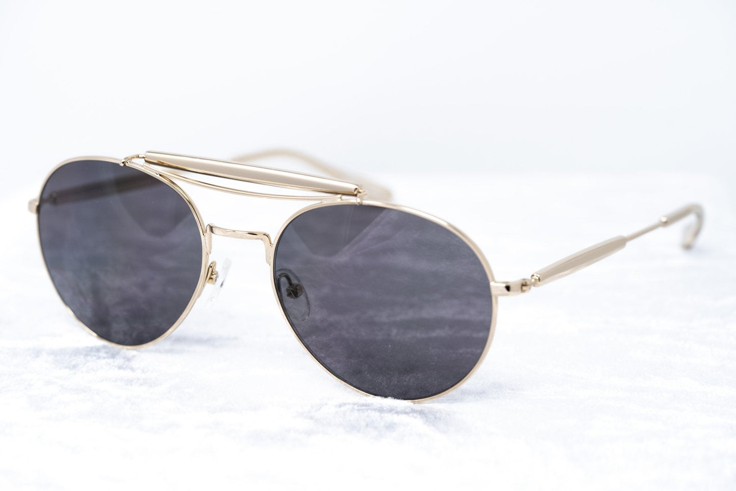 Yohji Yamamoto Sunglasses Round Gold and Grey YY12RIDERC2SUN