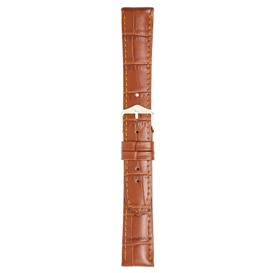 Hirsch Watch Duke 18mm Long Brown Leather Strap