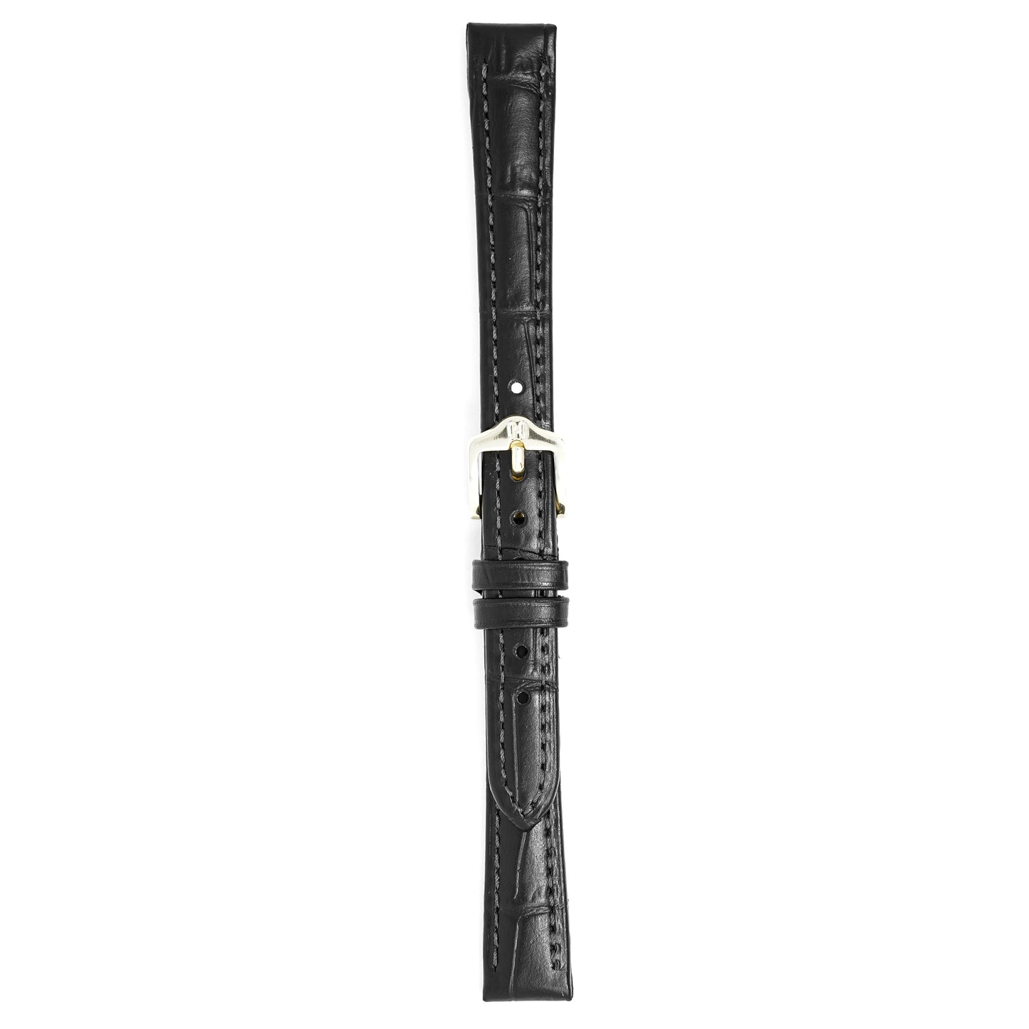 Hirsch Watch Duke 12mm Medium Black Leather Strap