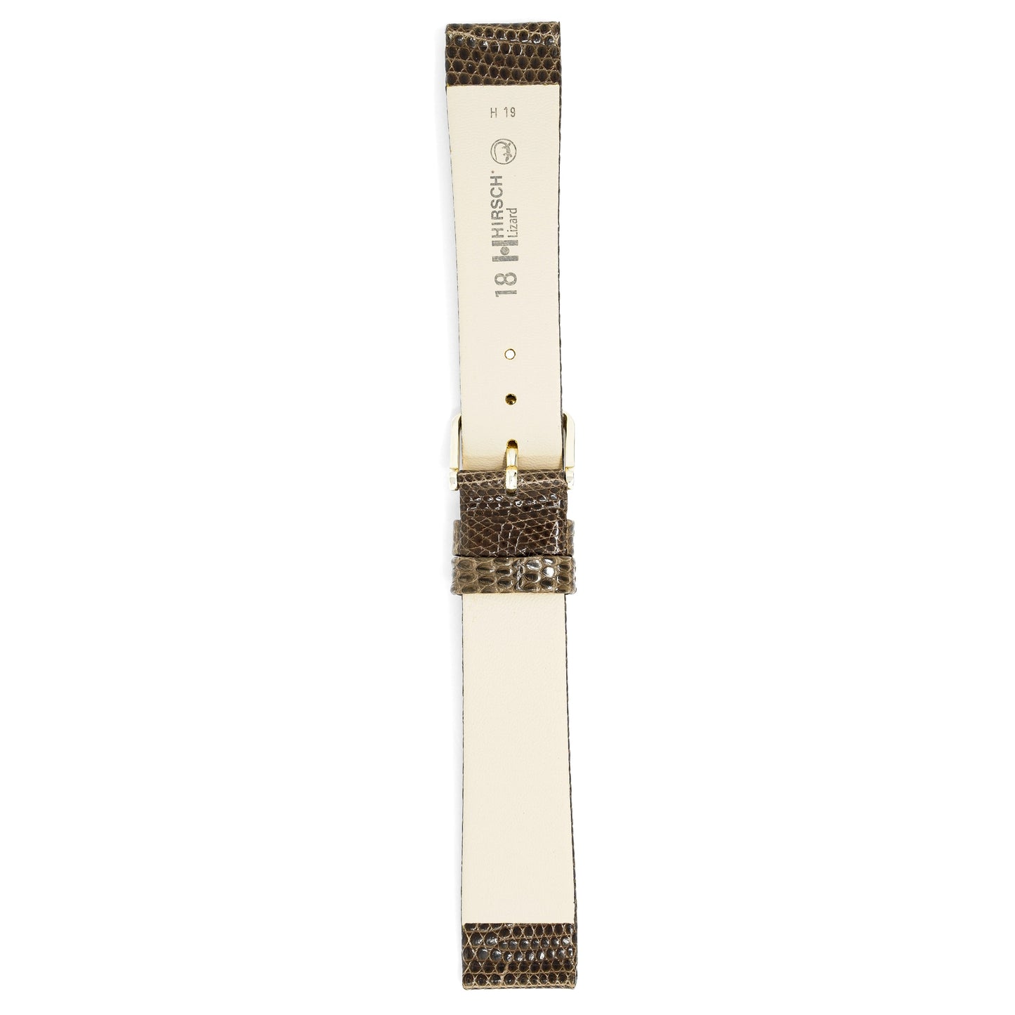 Hirsch Watch Lizard 18mm Long Brown Leather Strap