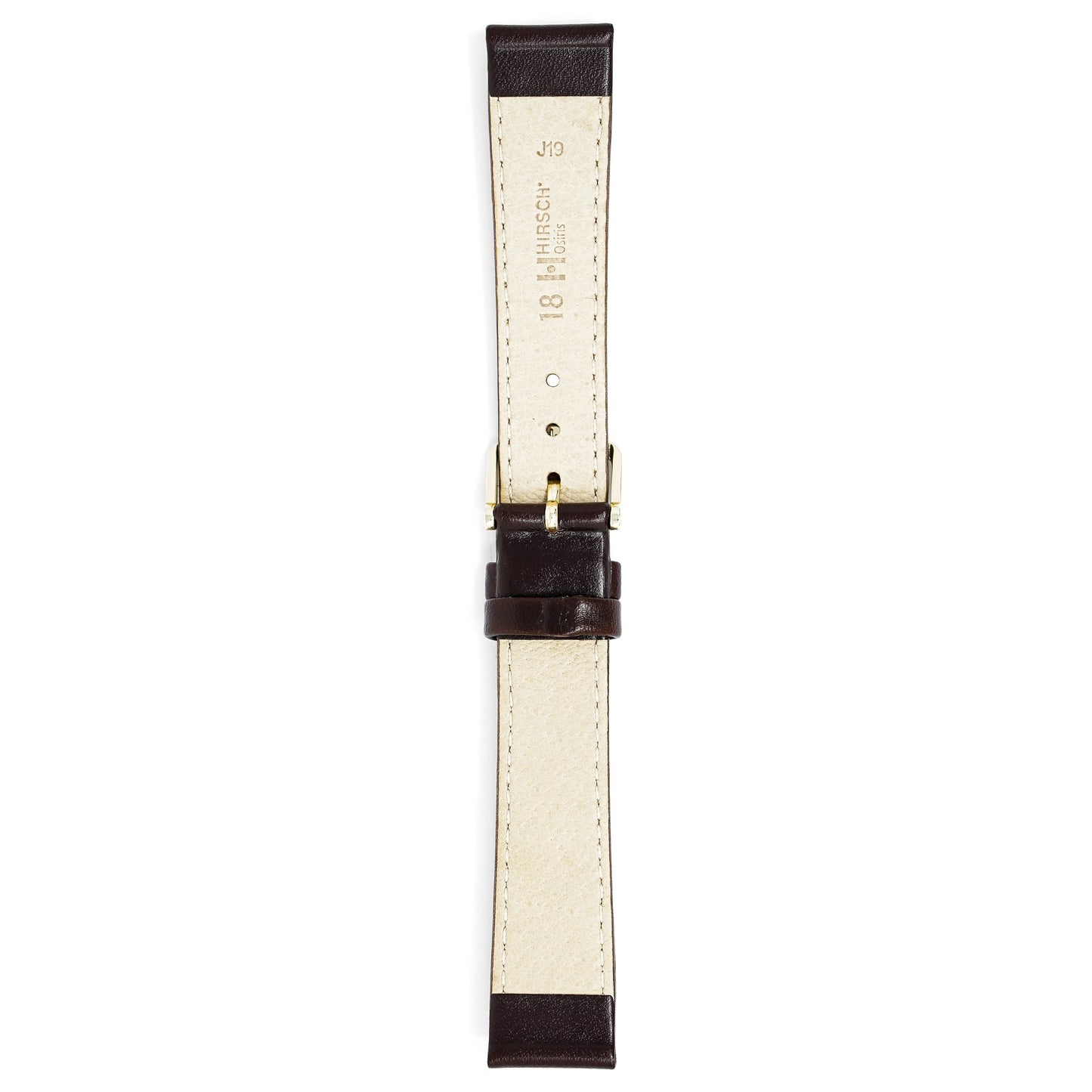 Hirsch Watch Osiris 18mm Long Dark Brown Leather Strap