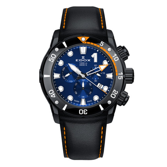Edox Men's Watch CO-1 Chronograph Black PVD Titanium 10242-TINNO-BUIN