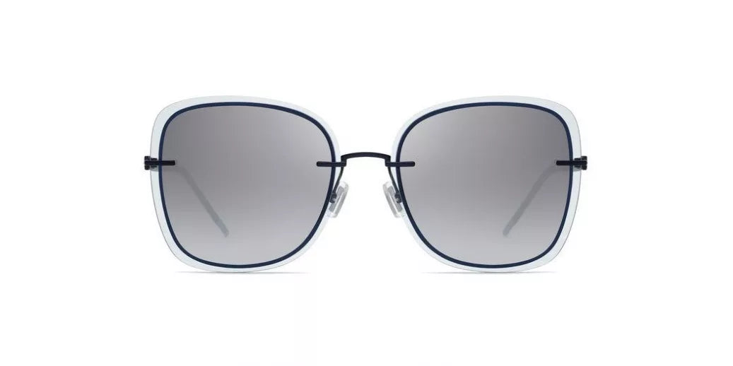 Boss by BOSS Women's Sunglasses Square Rimless Blue/Grey 1167/S PJP/GO