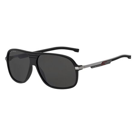 Boss by BOSS Men's Sunglasses Pilot Black/Grey 1200/N/S TI7 63