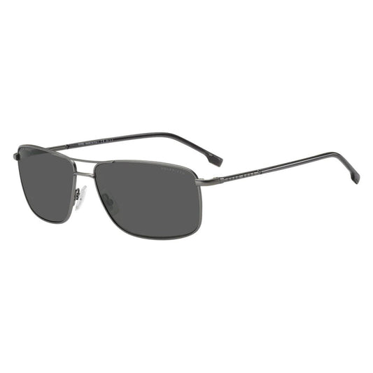 Boss by BOSS Men's Sunglasses Browline Matte Ruthenium/Grey 1227/U/S R80/M9