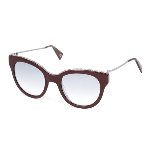 Marc Jacobs Women's Round Sunglasses Dark Red Mirrored Grey MARC 165/S LHF