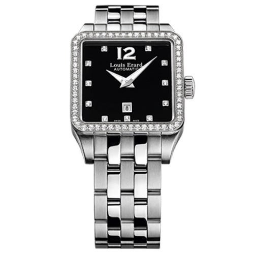 Louis Erard Watch Ladies Emotion Square Black Diamond 20700SE12.BMA18