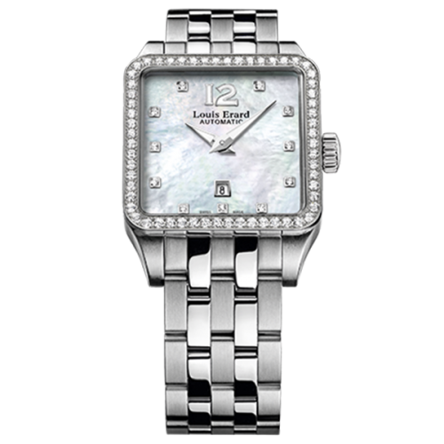 Louis Erard Watch Ladies Emotion Square Mother of Pearl Diamond 20700SE14.BMA18