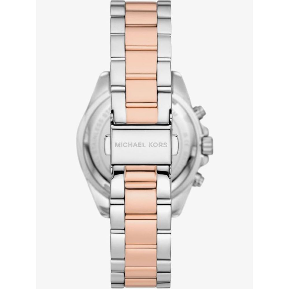 Michael Kors Ladies Watch Bradshaw Chronograph 36mm White Gold Rose MK7258