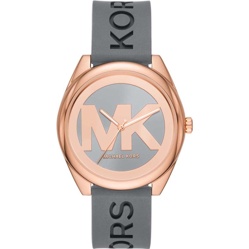 Michael Kors Ladies Watch Janelle 42mm Grey Rose Gold MK7314