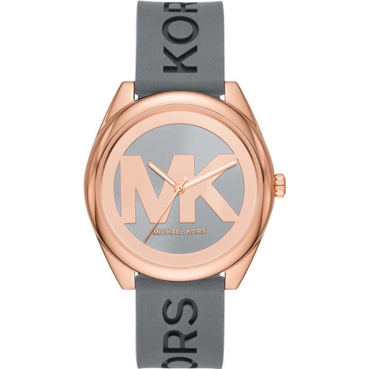 Michael Kors Ladies Watch Janelle 42mm Grey Rose Gold MK7314