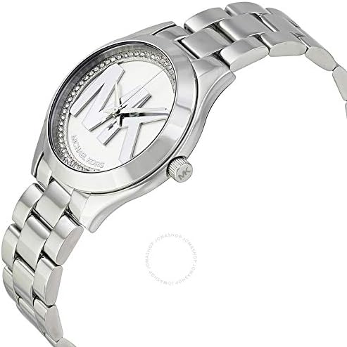 Michael Kors Ladies Watch Mini Slim Runway 34mm Silver MK3548