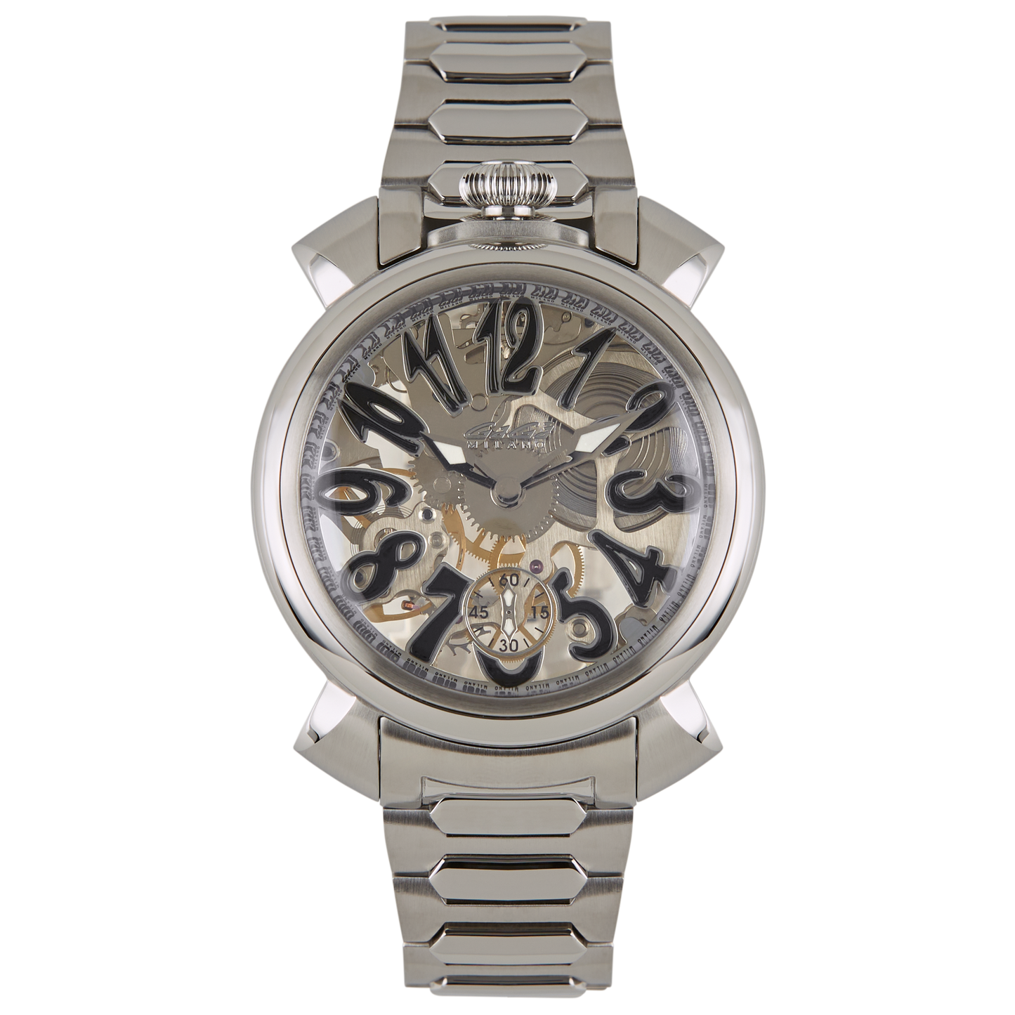 GaGà Milano Watch Manuale Forty-Four 44mm Skeleton Steel