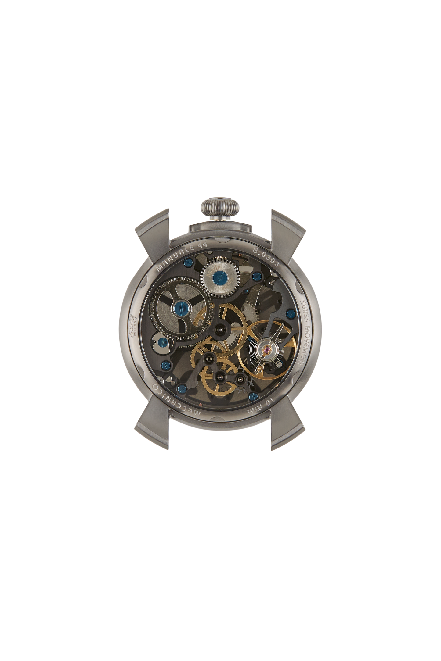 GaGà Milano Watch Manuale Forty-Four 44mm Skeleton IP Gun