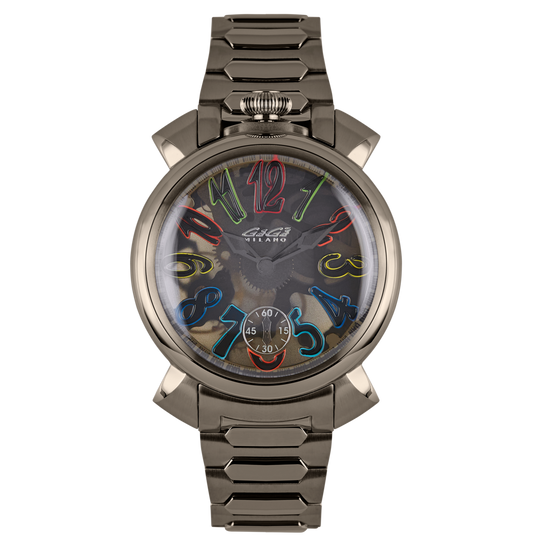 GaGà Milano Watch Manuale Forty-Four 44mm Skeleton IP Gun