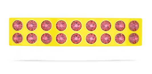 Swarovski Pink Crystal and Gold-Tone Plated Hair Clip 5622228