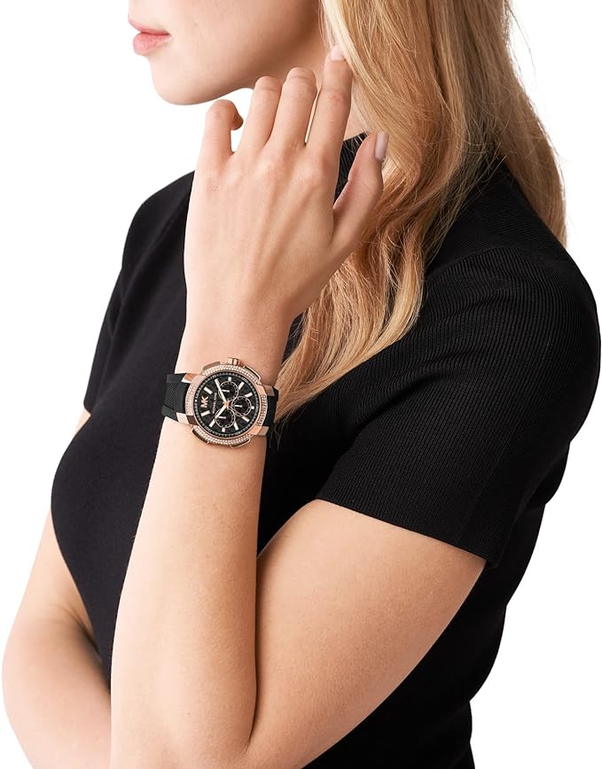Michael Kors Ladies Watch Sidney Multifunction 42mm Black MK7245