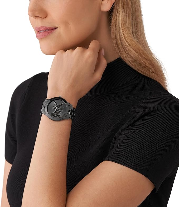 Michael Kors Ladies Watch Slim Runway 42mm Black MK4734