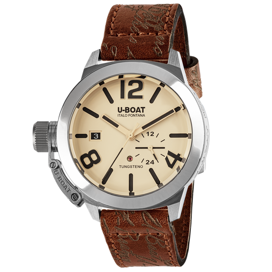 U-Boat Men's Watch Classico Tungsteno 42mm Beige Brown 8892