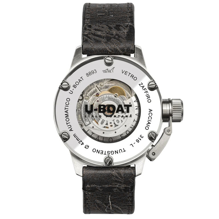U-Boat Watch Classico Tungsten Black Leather 8893