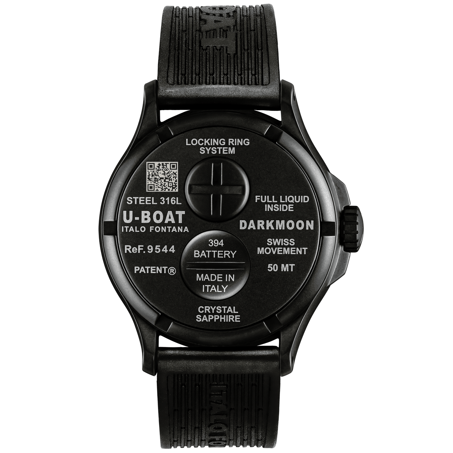 U-Boat Watch Darkmoon 44 Black Curved PVD 9544