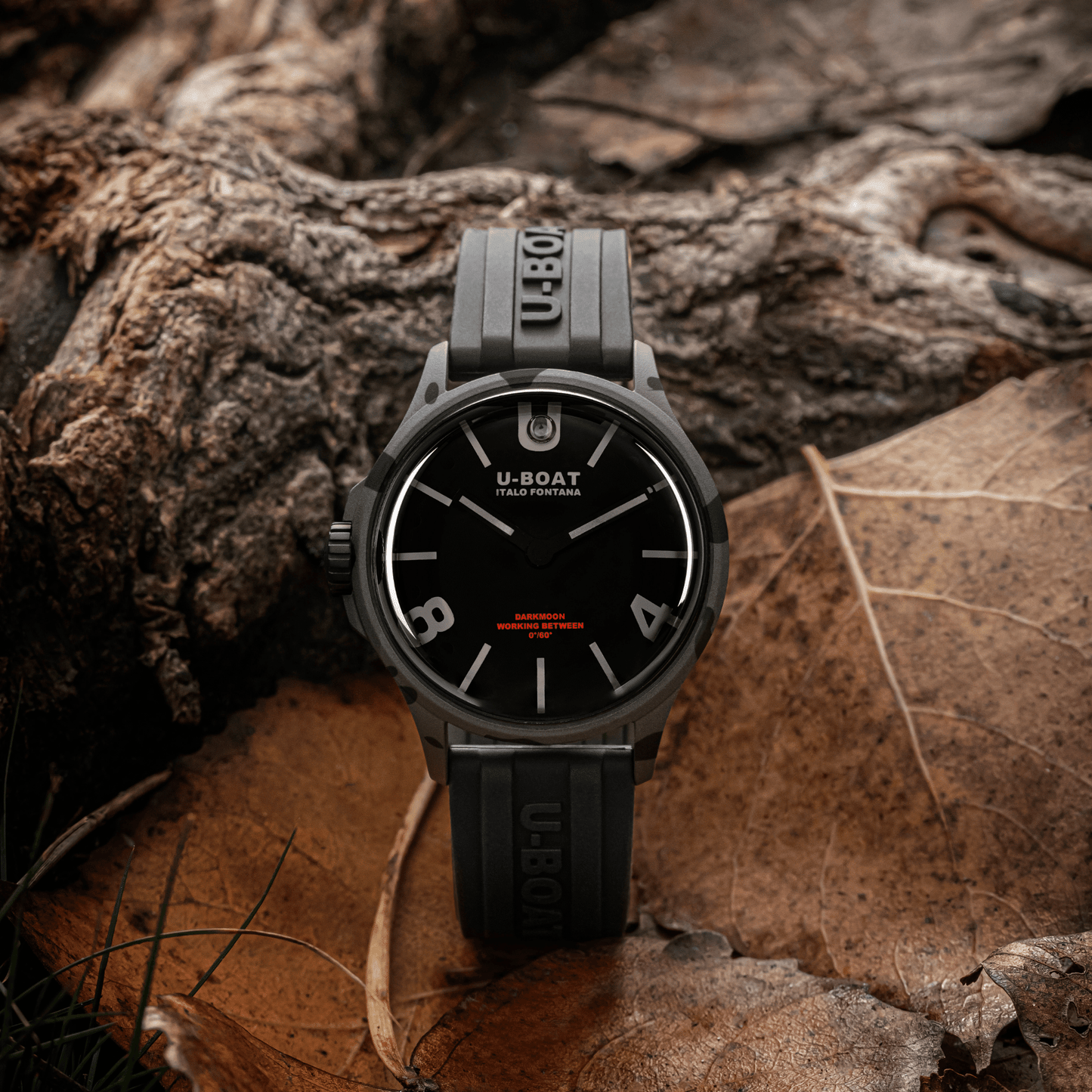 U-Boat Men's Watch Darkmoon 40mm Camouflage Black Grey 9552