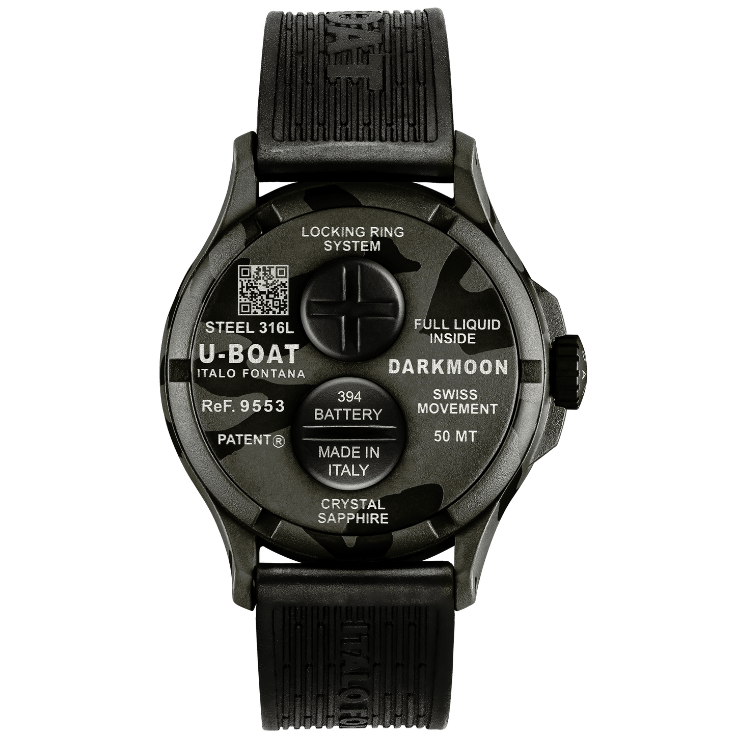 U-Boat Watch Darkmoon 44 BK Camouflage Curved Grey 9553