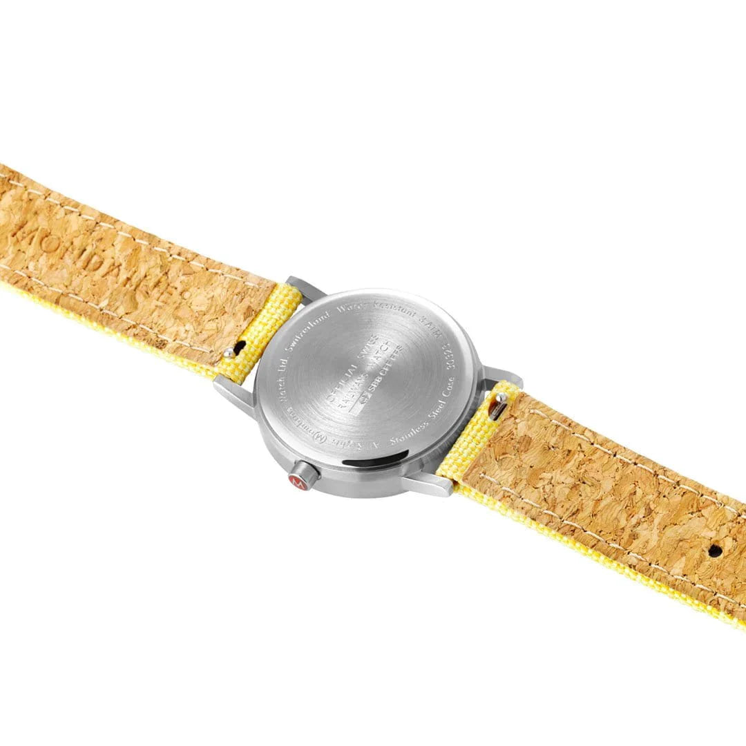 Mondaine Ladies Watch Classic White Modern Yellow A658.30323.17SBE