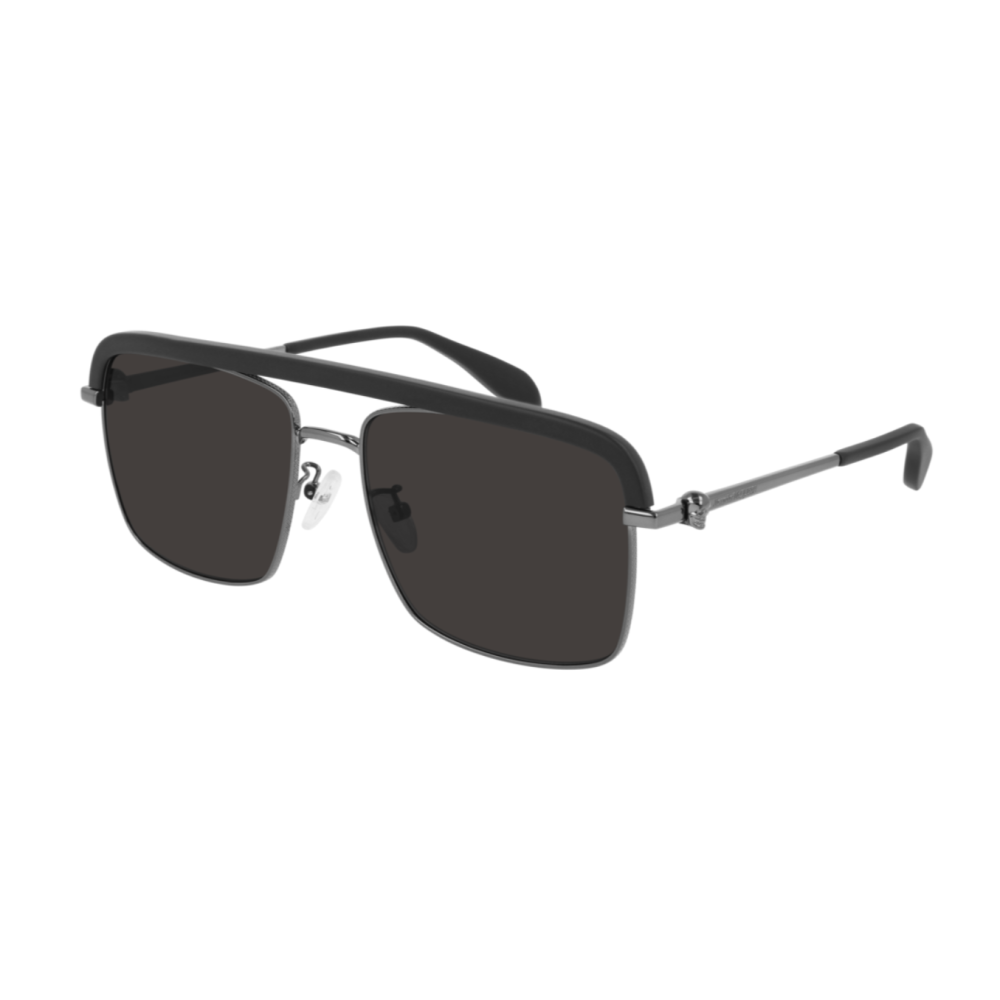 Alexander McQueen Men's Sunglasses Browline Grey/Black AM0258S-002 59