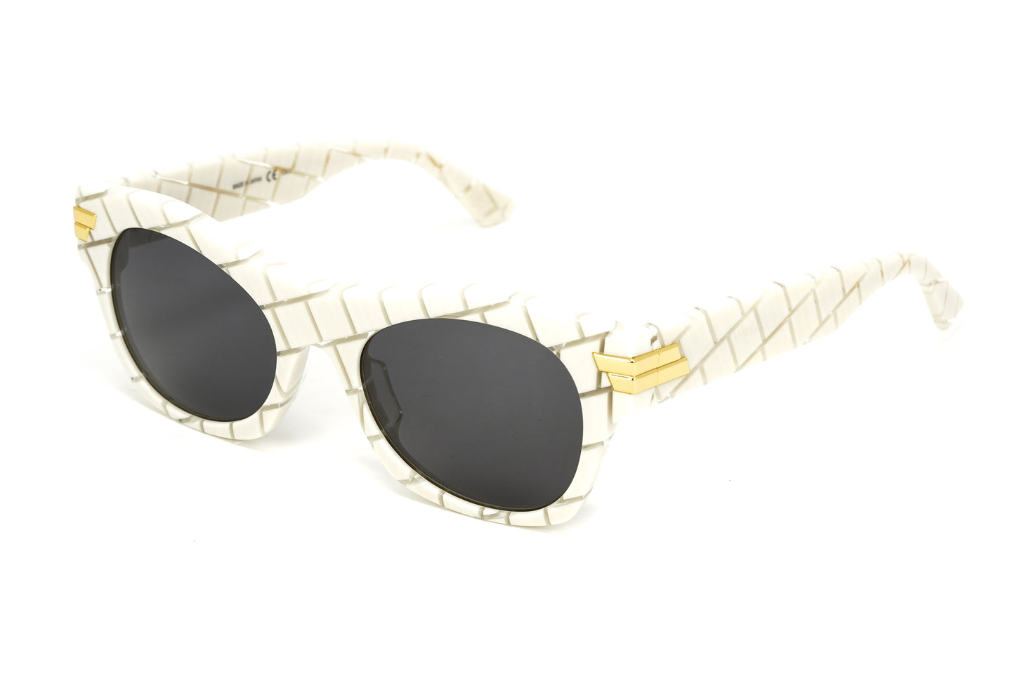 Bottega Veneta Unisex Sunglasses Classic Cubed Ivory White BV1103S-004 54