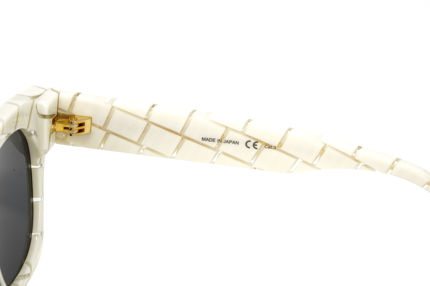 Bottega Veneta Unisex Sunglasses Classic Cubed Ivory White BV1103S-004 54