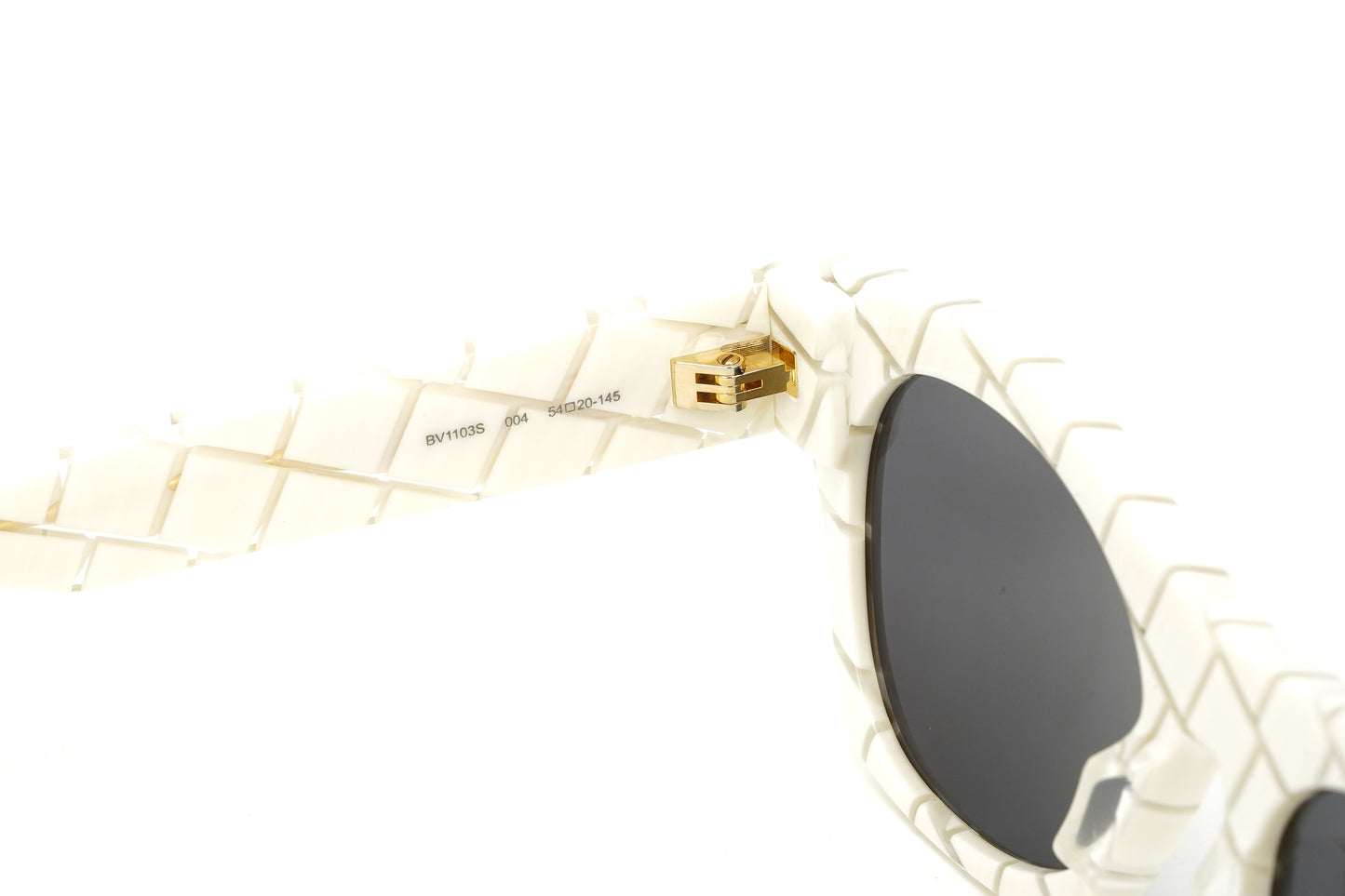 Bottega Veneta Unisex Sunglasses Classic Cubed Ivory White BV1103S-004 54