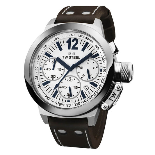 TW Steel Watch CEO Canteen Chronograph CE1007 White