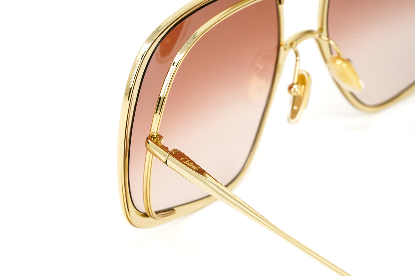 Chloé Women's Sunglasses Hanah Oversized Square Tortoise/Pink CH0035S-003 62