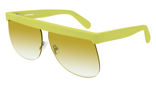 Courrèges Women's Sunglasses Oversized Flat Top Yellow CL1901-003 66