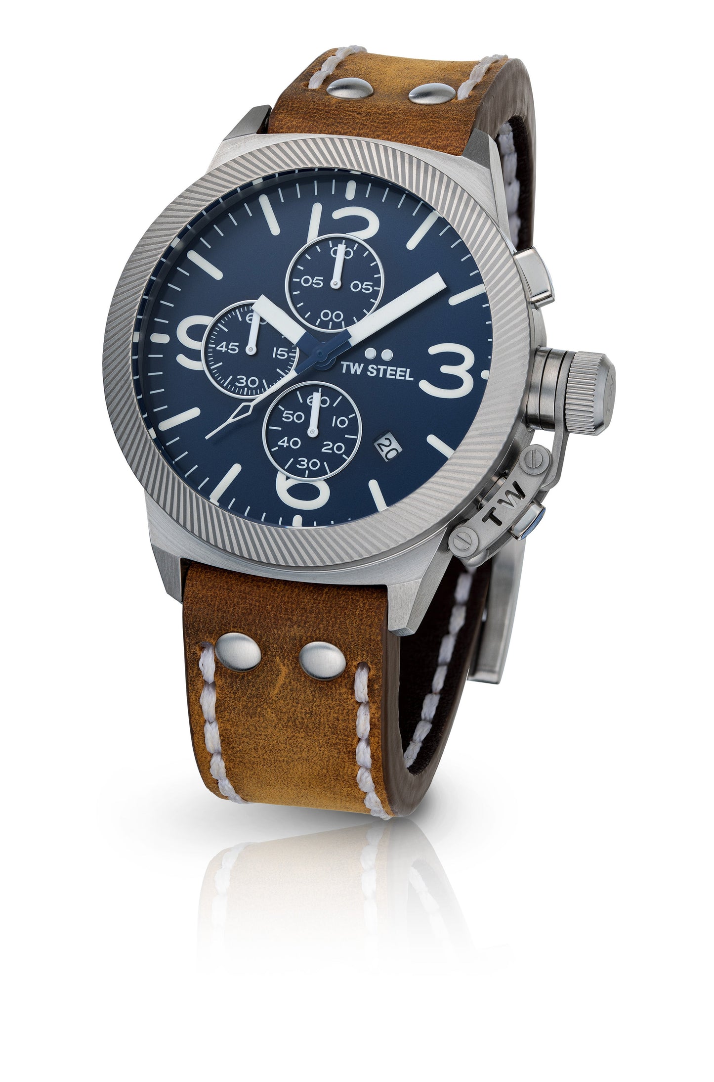 TW Steel Watch Canteen Chronograph Blue CS106