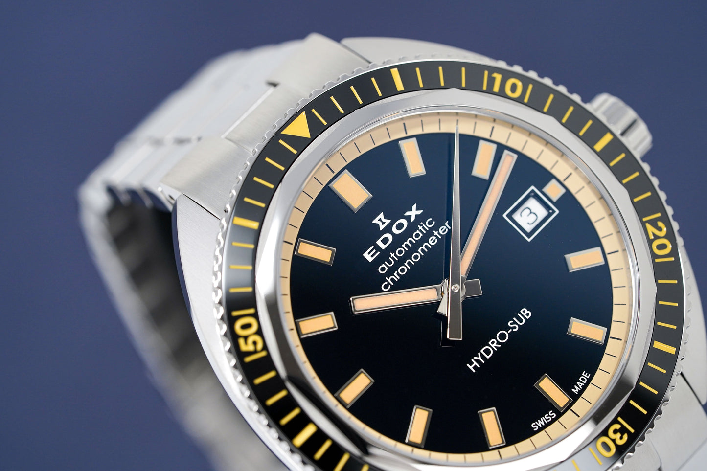Edox Watch Hydro-Sub 1965 Chronometer Limited Edition Black 80128-3NBM-NIB