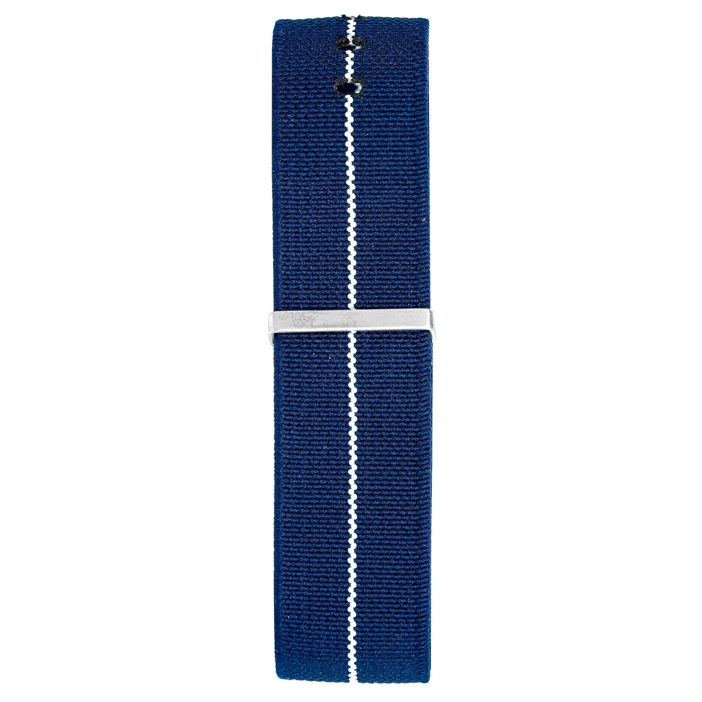Watch Nato Strap 22mm Elasticated Nylon Blue White