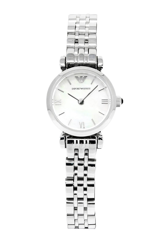 Emporio Armani Ladies Watch Silver Mother Of Pearl AR1763